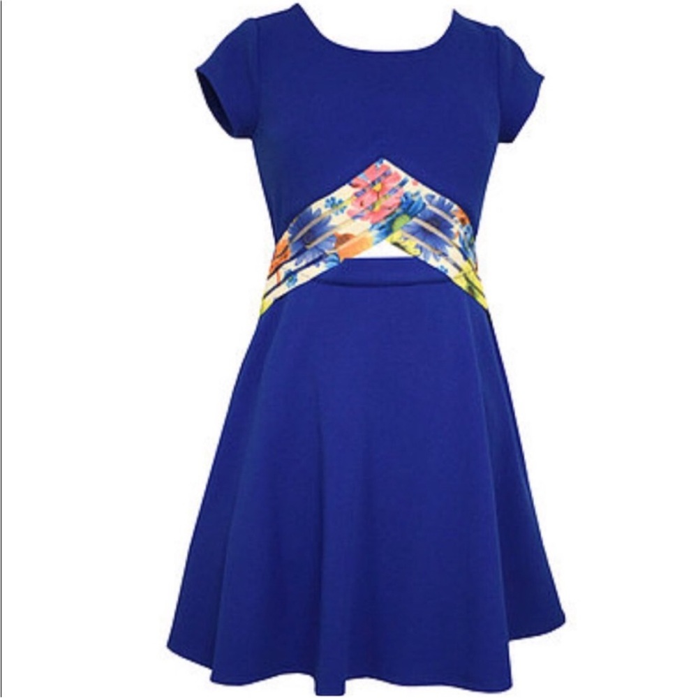 Bonnie Jean Girls Dress Blue Peekaboo Sz 16